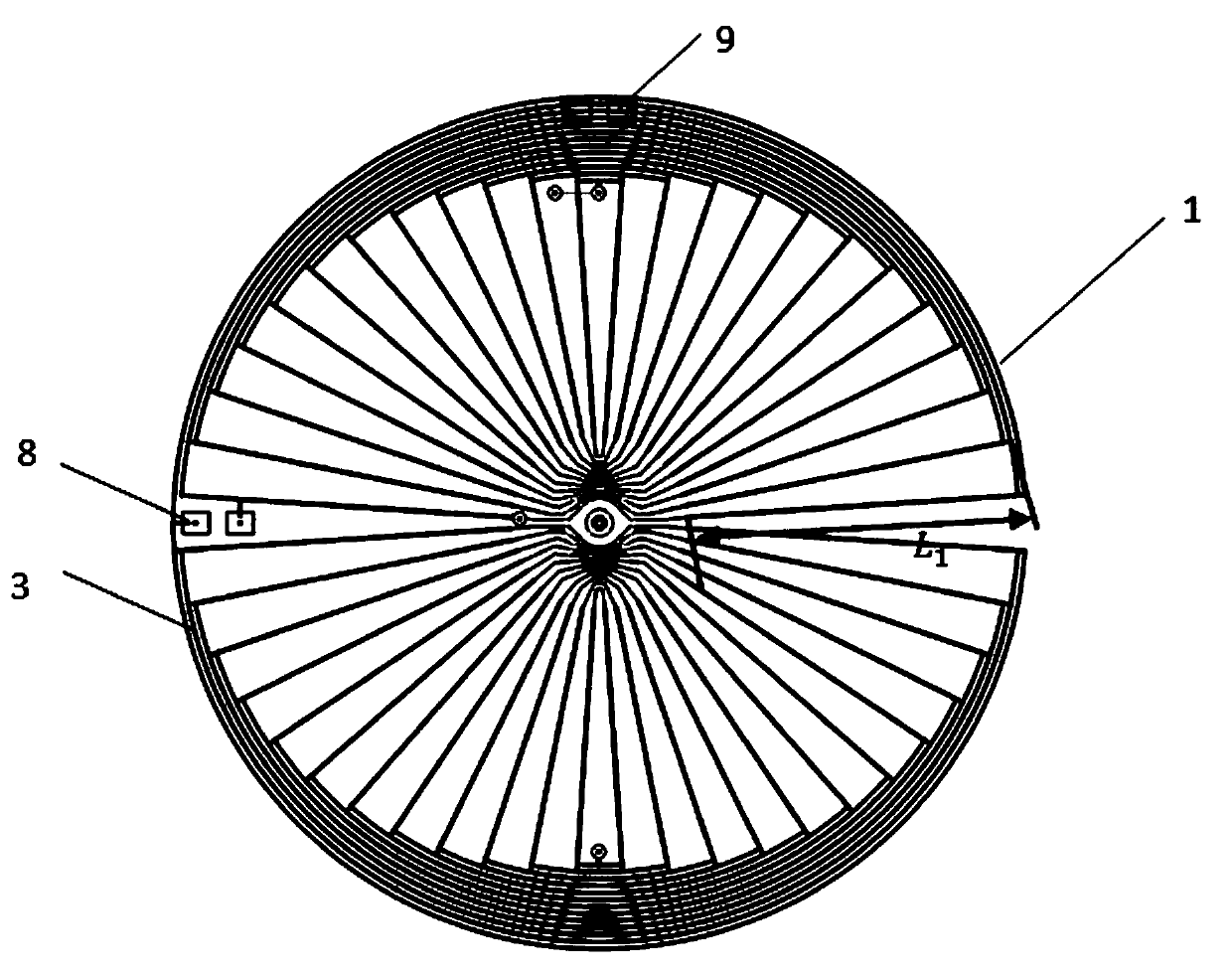 Permanent magnet-free omnidirectional SH wave electromagnetic ultrasonic transducer and design method thereof