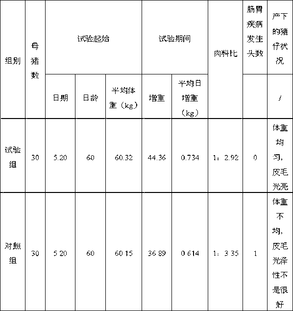 Feed for sow in late pregnancy and preparation method of feed