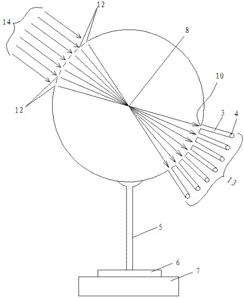 Bionic celestial structure type sun angle sensing device