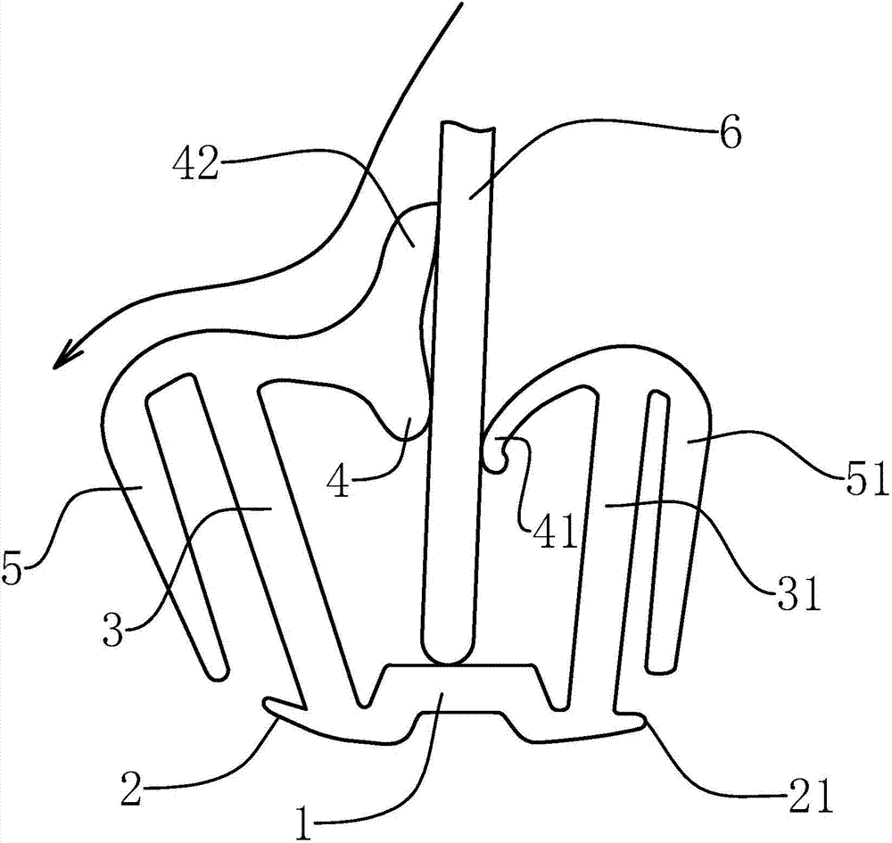 Novel glass guide groove sealing strip