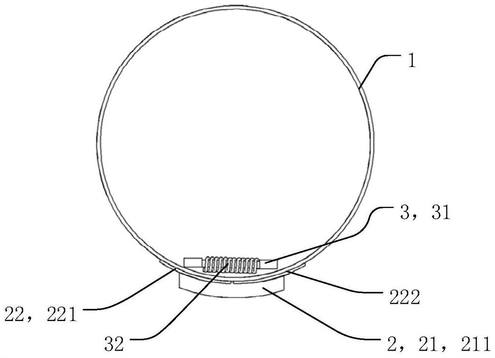 Magnetic coupling structure of autonomous underwater vehicle wireless charging and autonomous underwater vehicle system