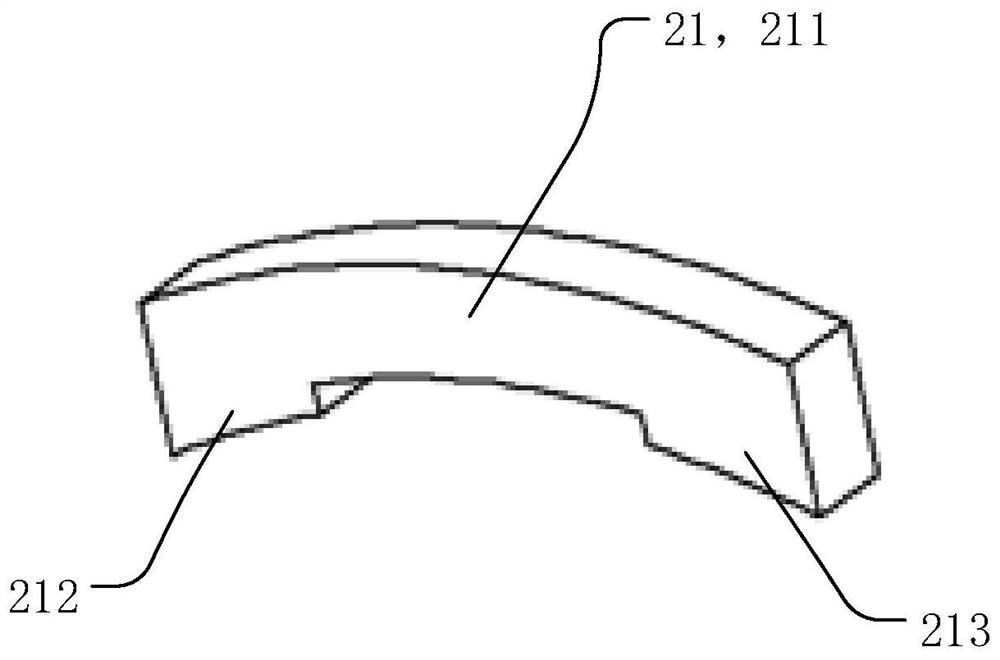 Magnetic coupling structure of autonomous underwater vehicle wireless charging and autonomous underwater vehicle system