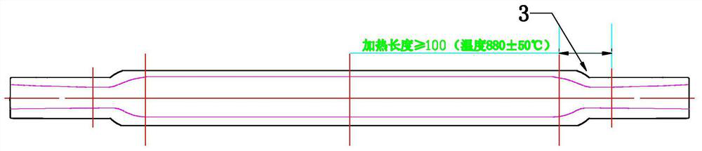 A kind of hot extrusion processing method for North American axles