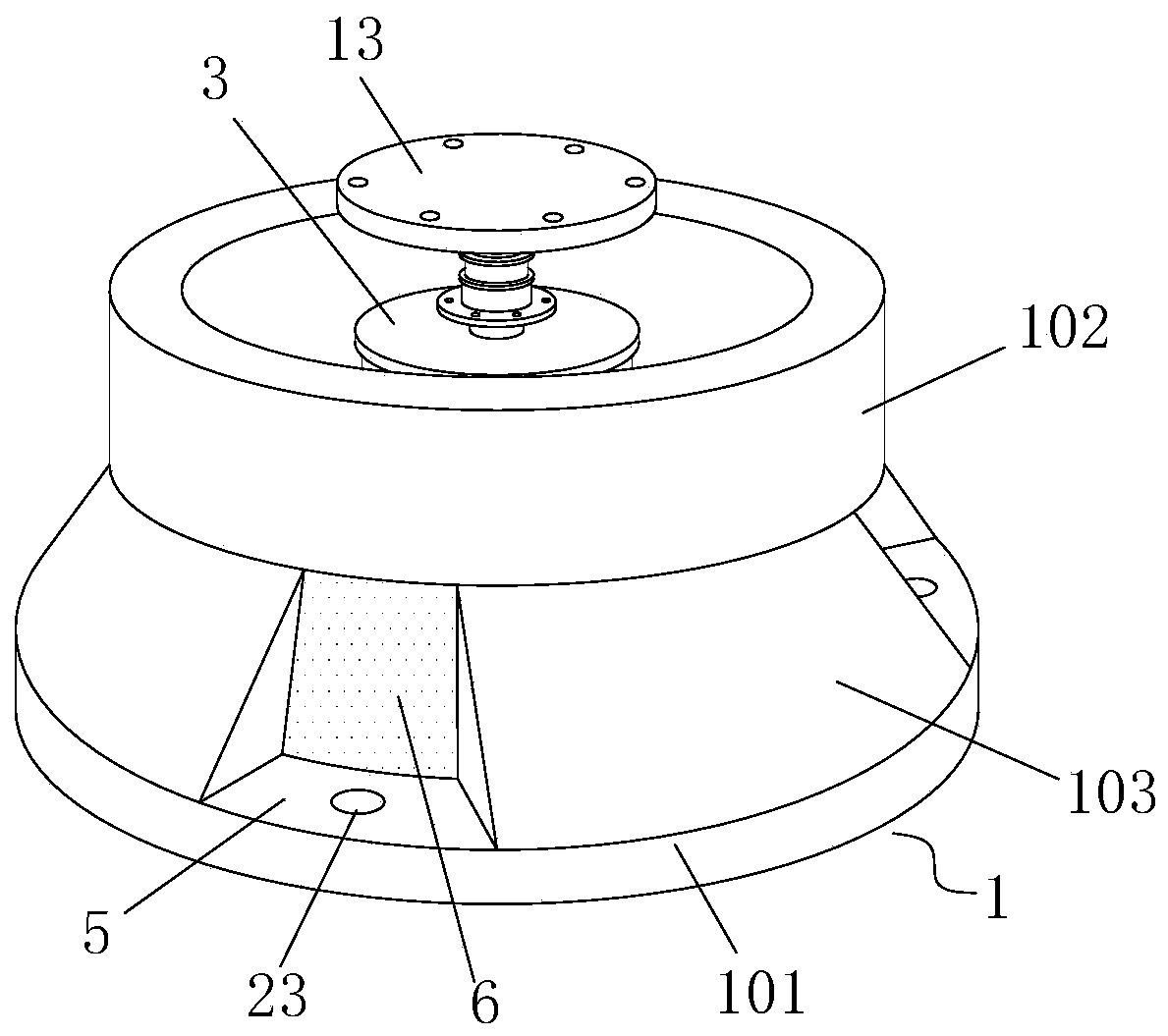 Chassis mounting structure for industrial robot