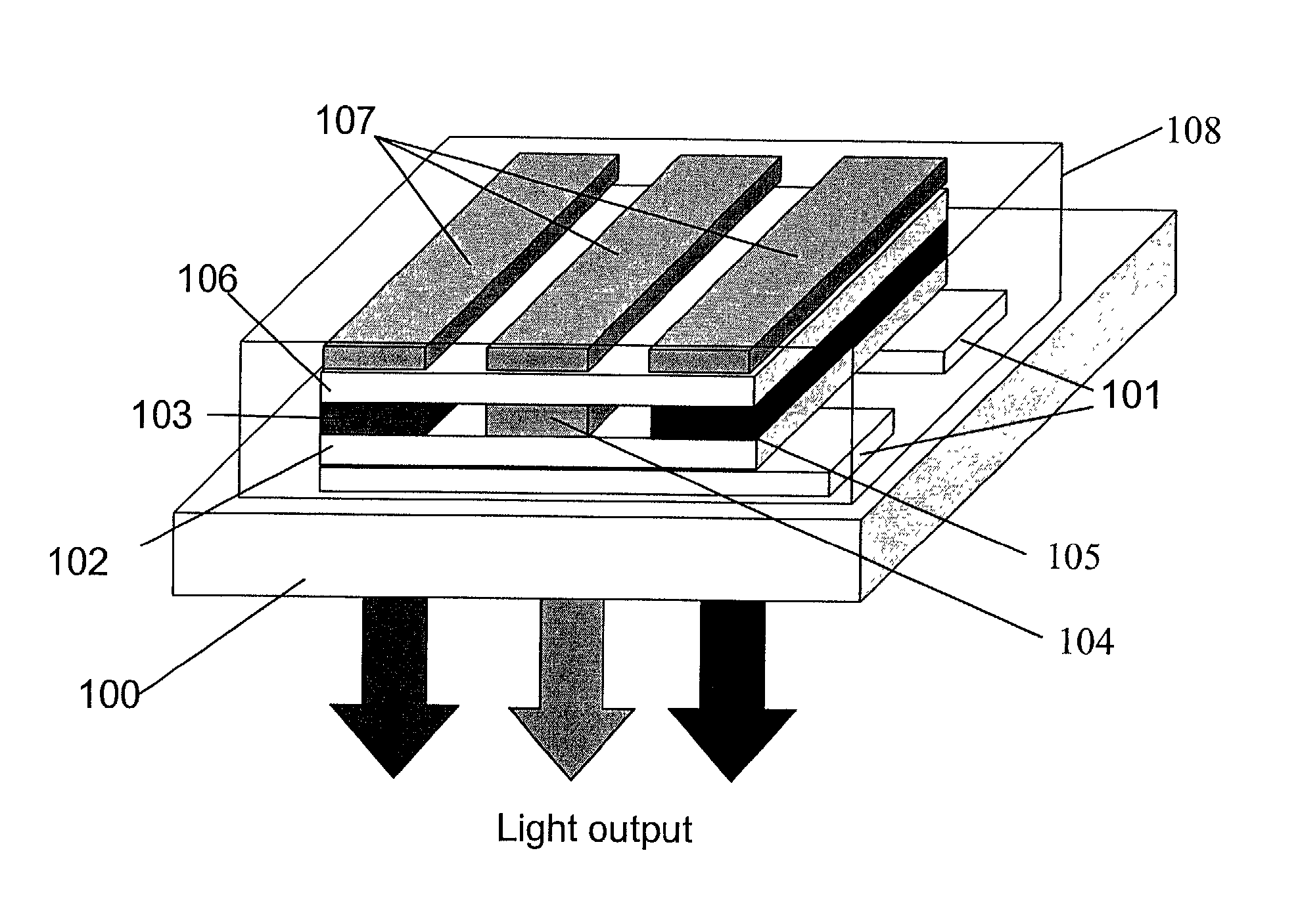 RGB patterning of organic light-emitting devices using photo-bleachable emitters dispersed in a common host