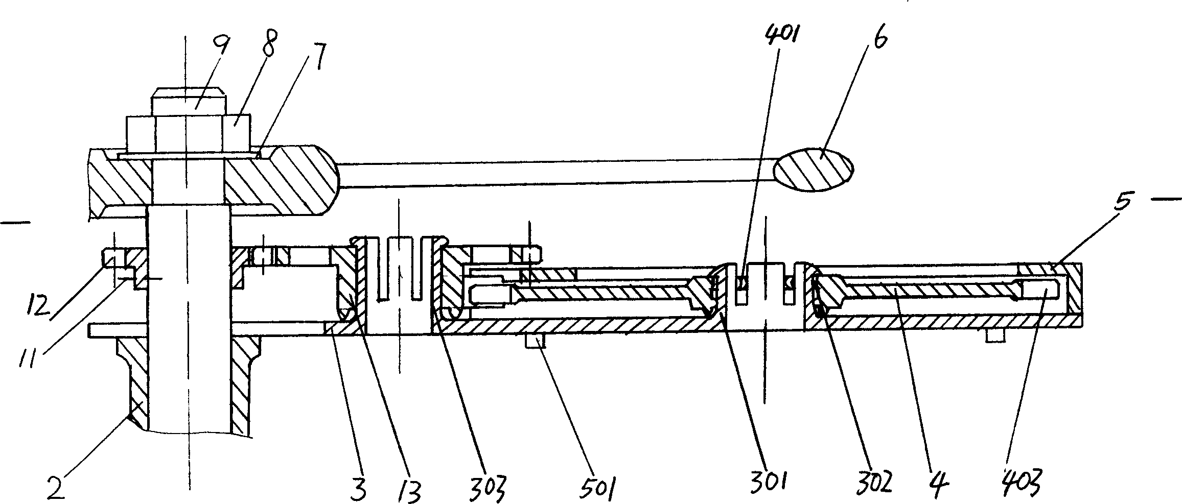 Blind rod sluice valve aperture display device