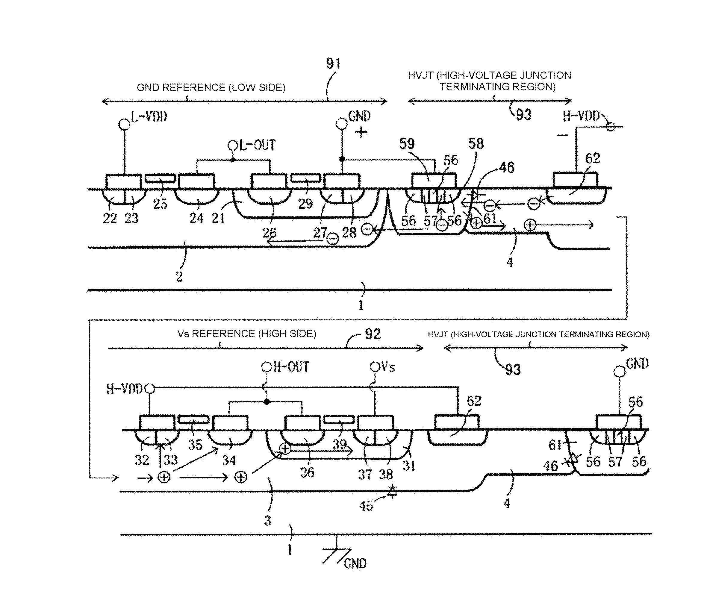 High-voltage integrated circuit device