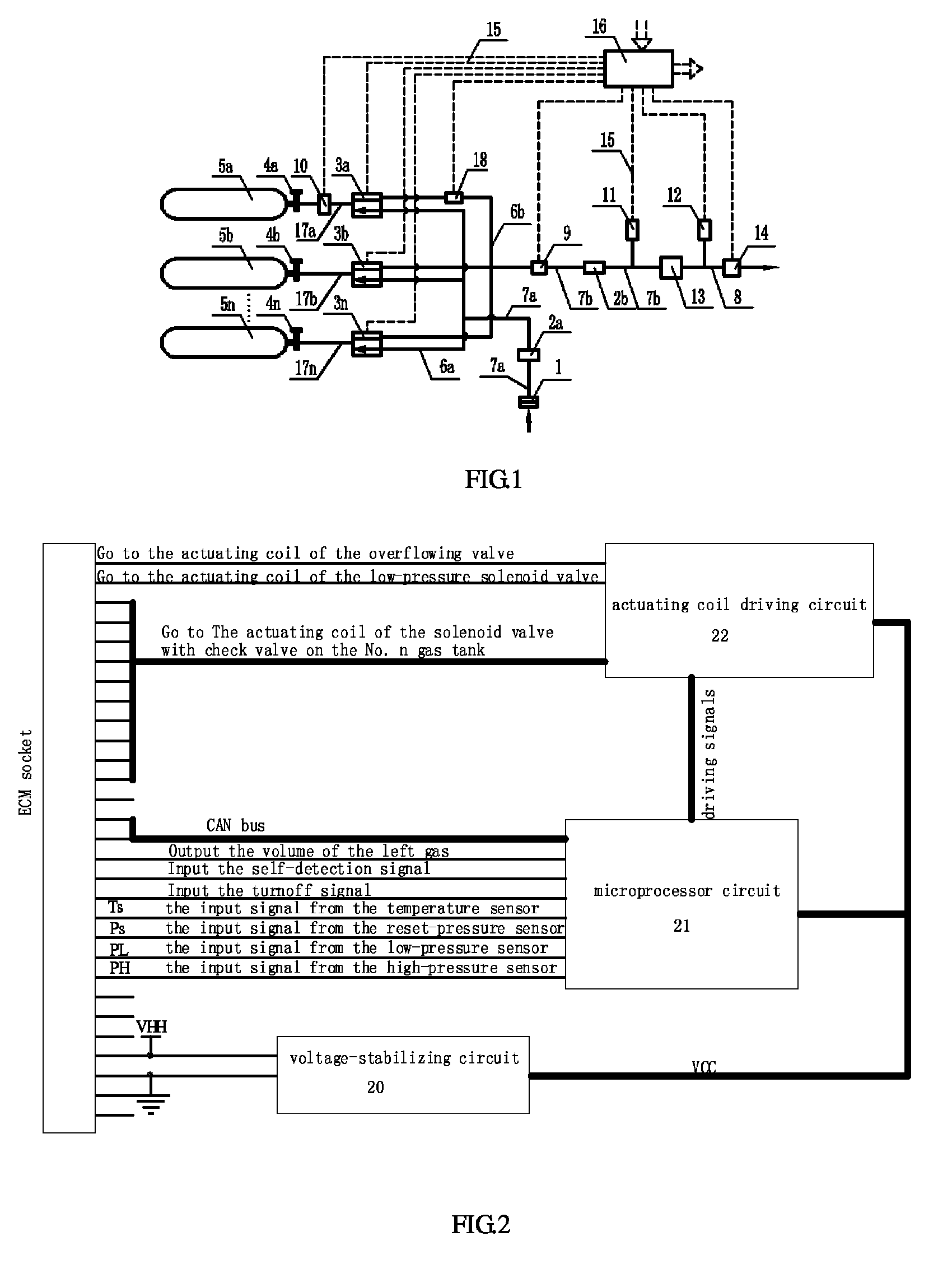 Low consumption and intelligent safe gas-supply system using gas tanks