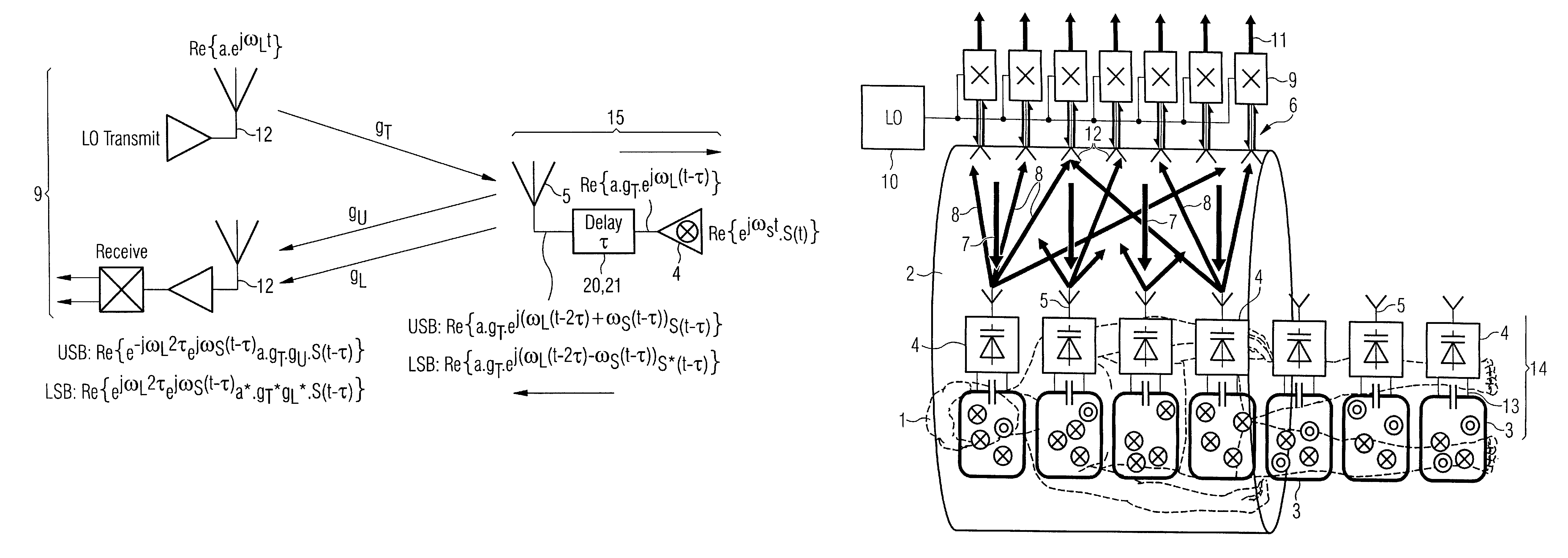 Wireless magnetic resonance imaging upconversion stage with a paramagnetic amplifier and delay line converting RF signals to microwave signals