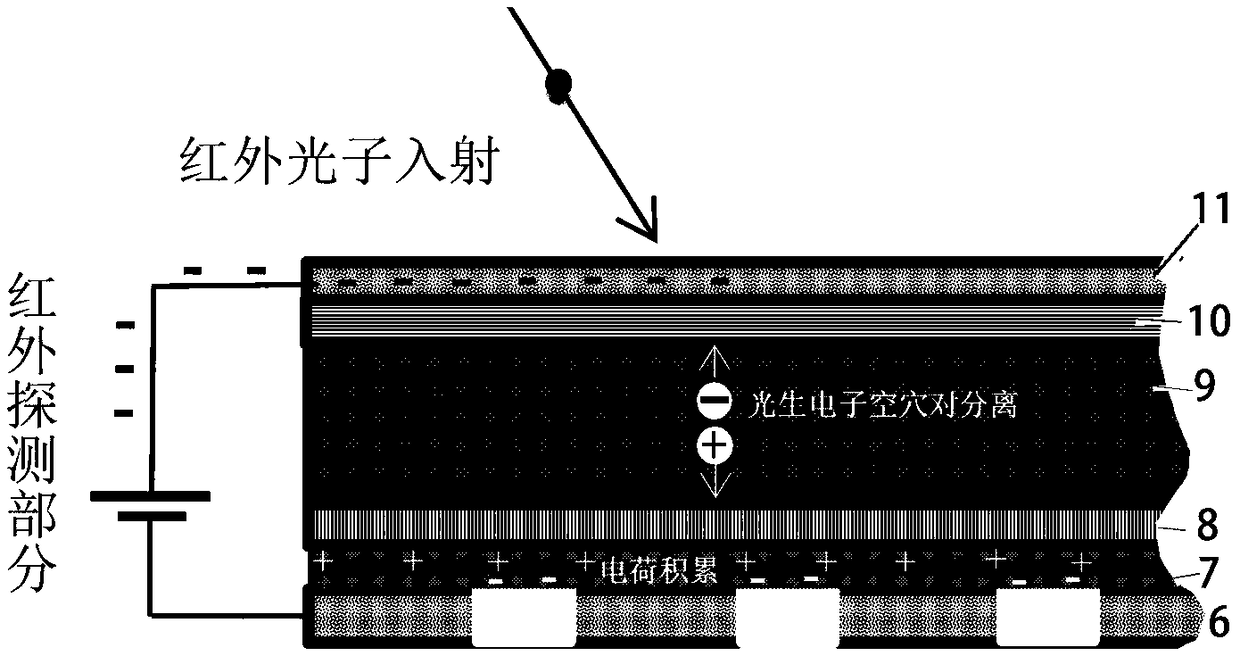 Semiconductor quantum dot-infrared detection-visible light display integrated system, preparation method and imaging method