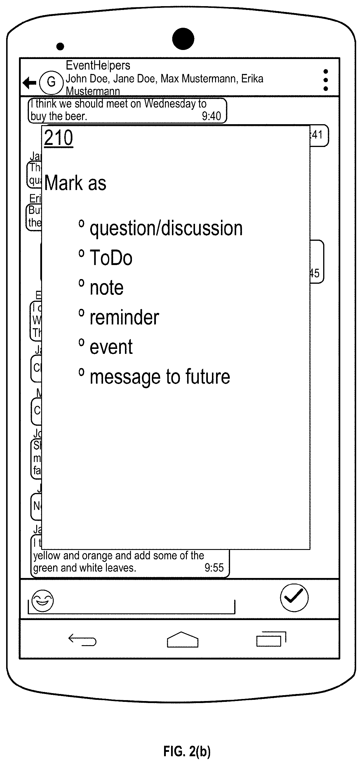 Systems and methods for chat message management and document generation on devices