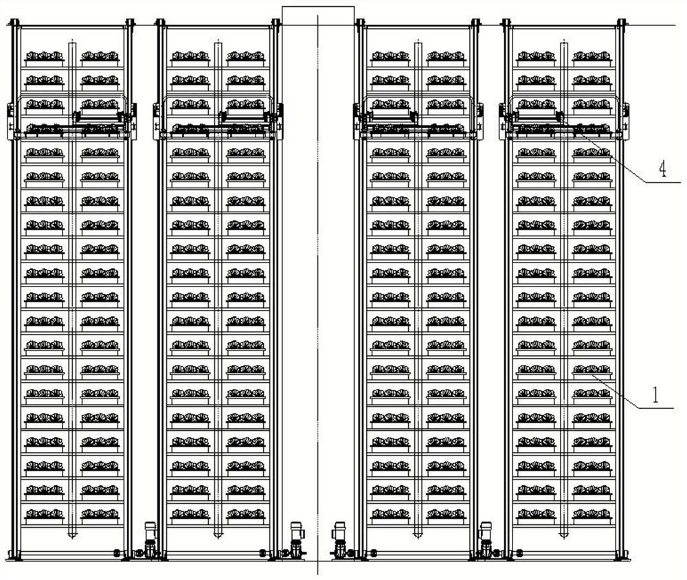 A vertical plant factory with three-dimensional automatic transfer of cultivation plates