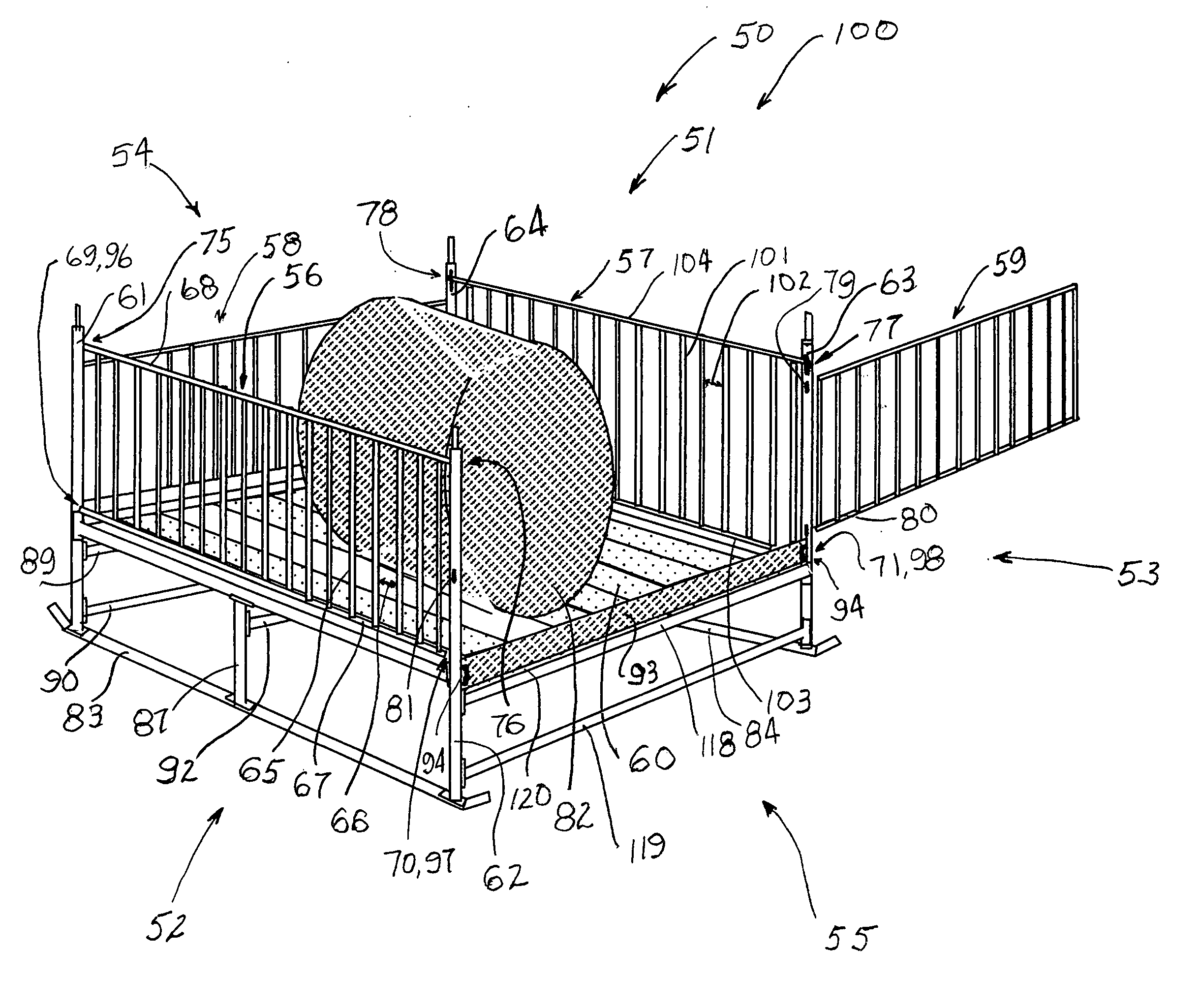 Kit of parts for and a livestock feeder