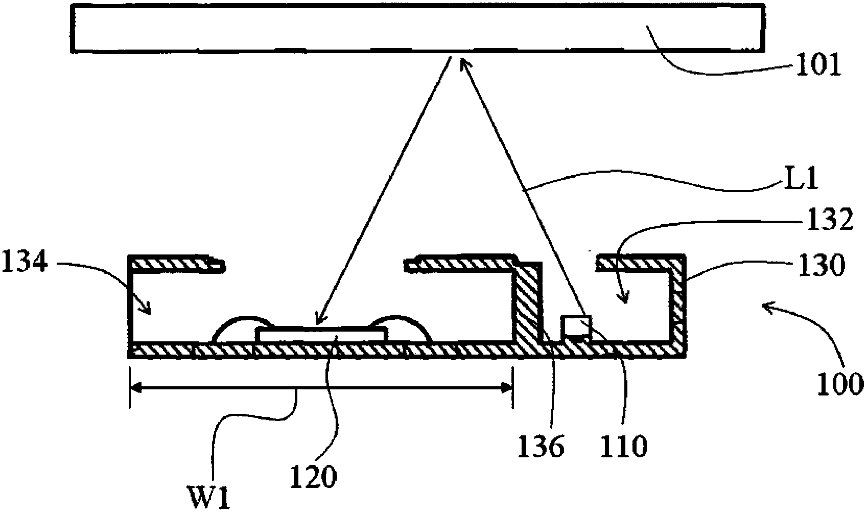 Packaging structure of optical device