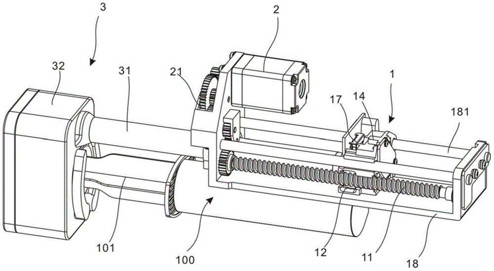 Injection pump and transmission device thereof