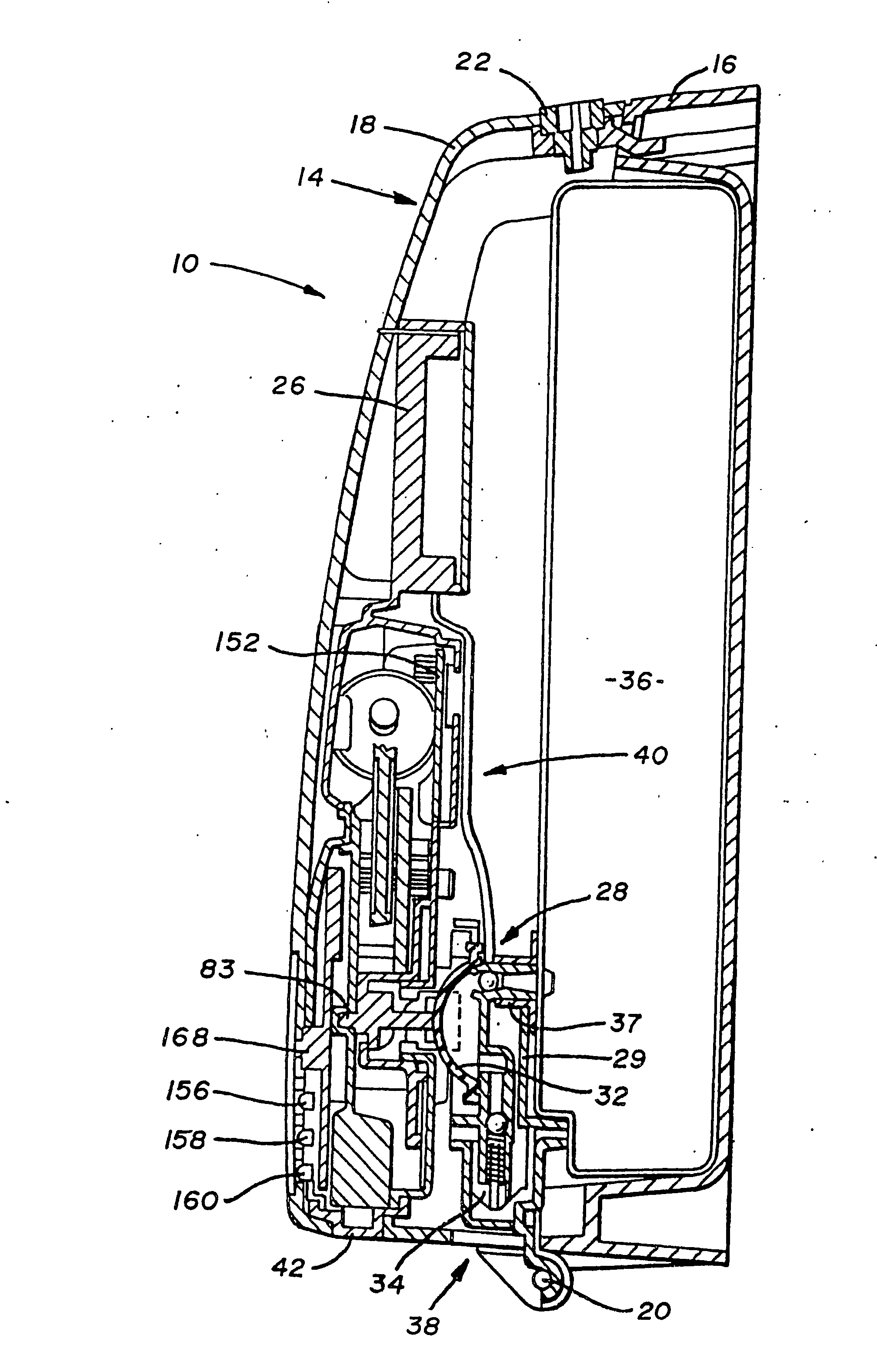 Apparatus for hands-free dispensing of a measured quantity of material