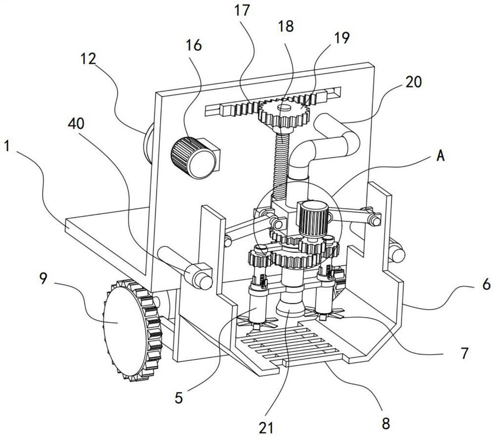 Adjustable cutting and weeding device for landscaping