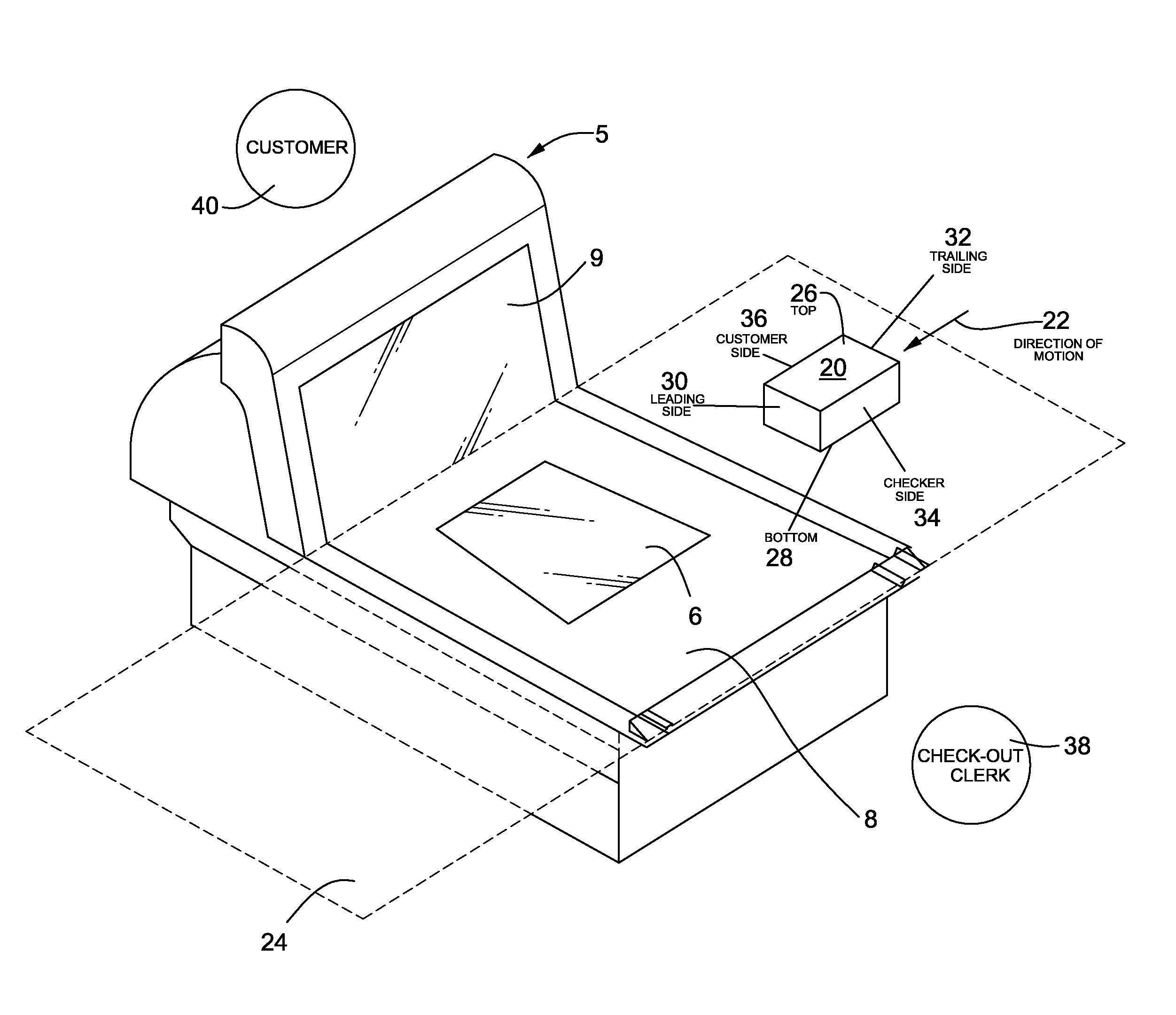 Two-plane optical code reader for acquisition of multiple views an object