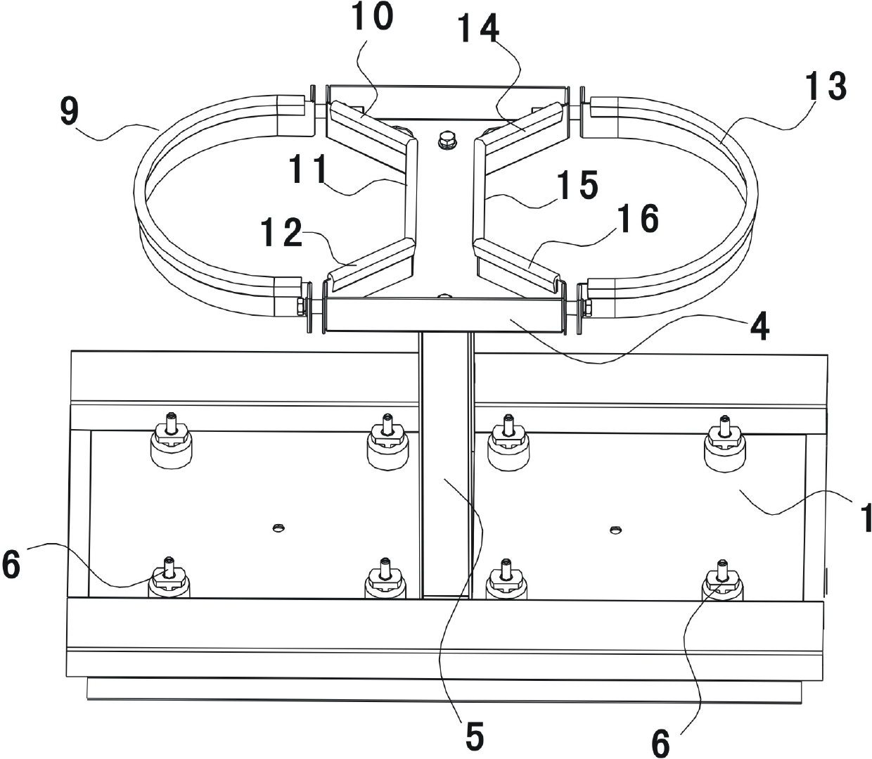 Compressor fixing device and compressor fixing structure