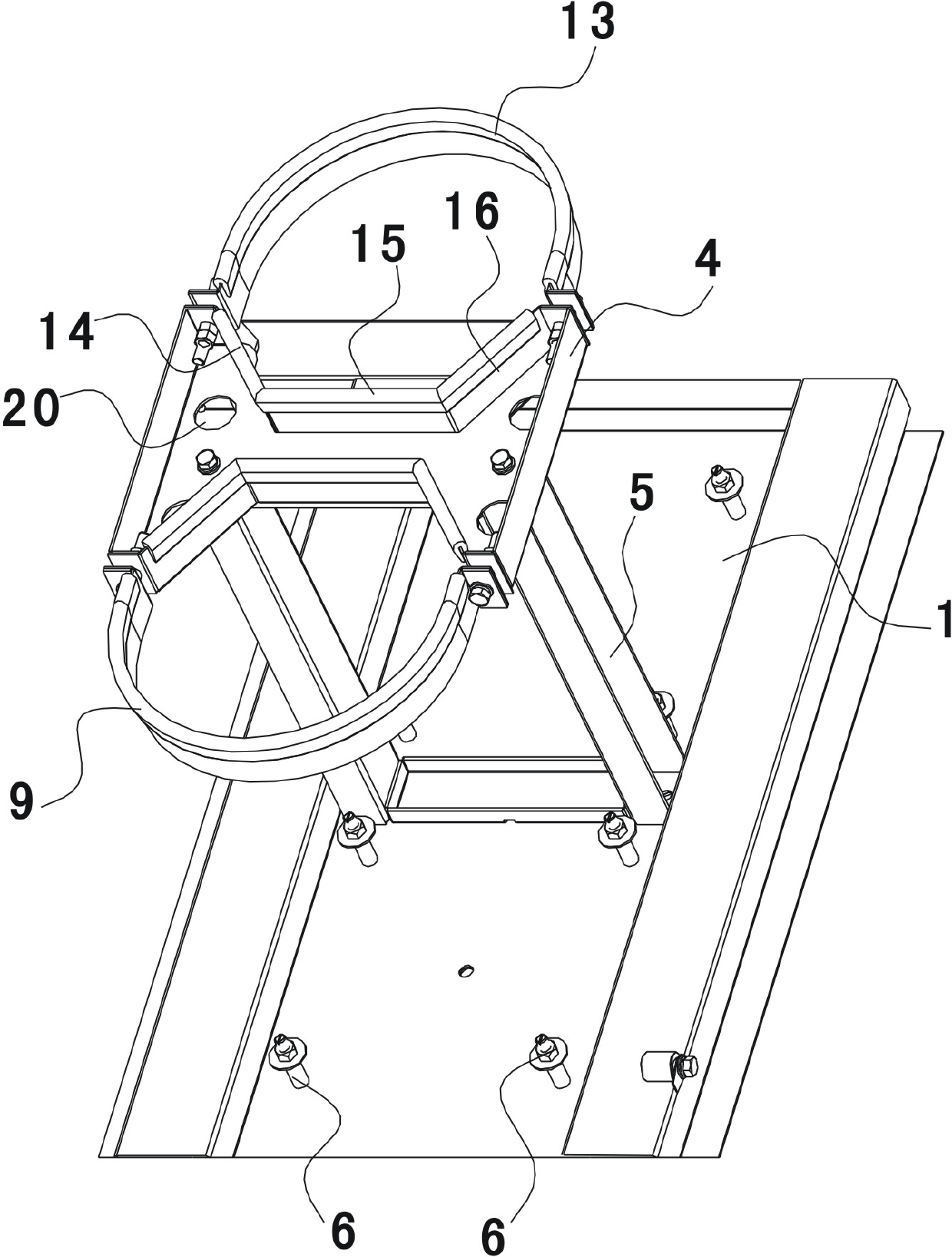 Compressor fixing device and compressor fixing structure