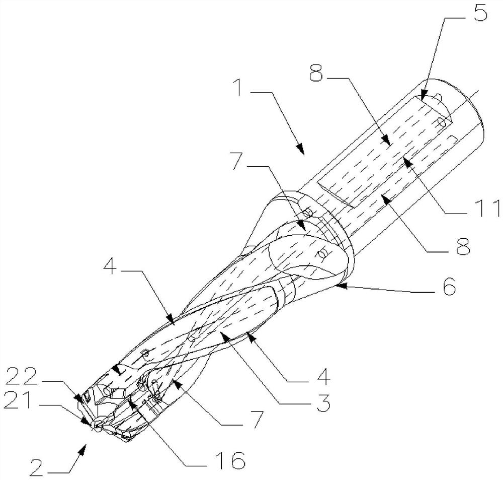 A Hole Machining Tool with an Independent Drill Point in the Center