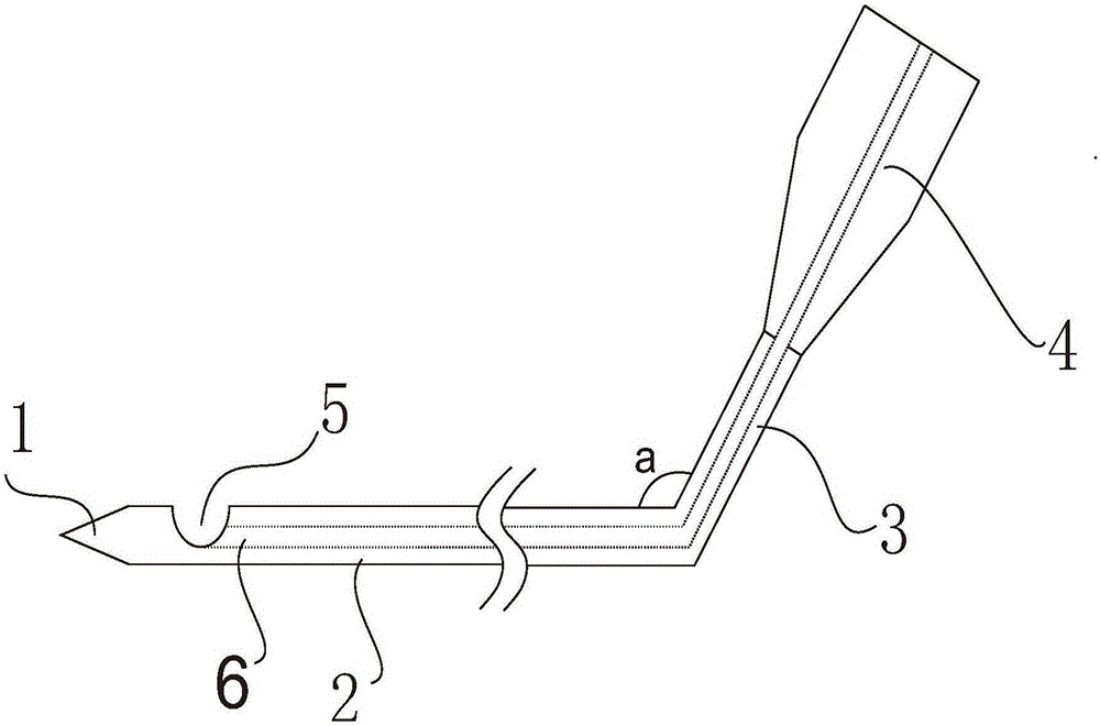 Special puncture needle for ultrasonic guidance of great auricular nerve block