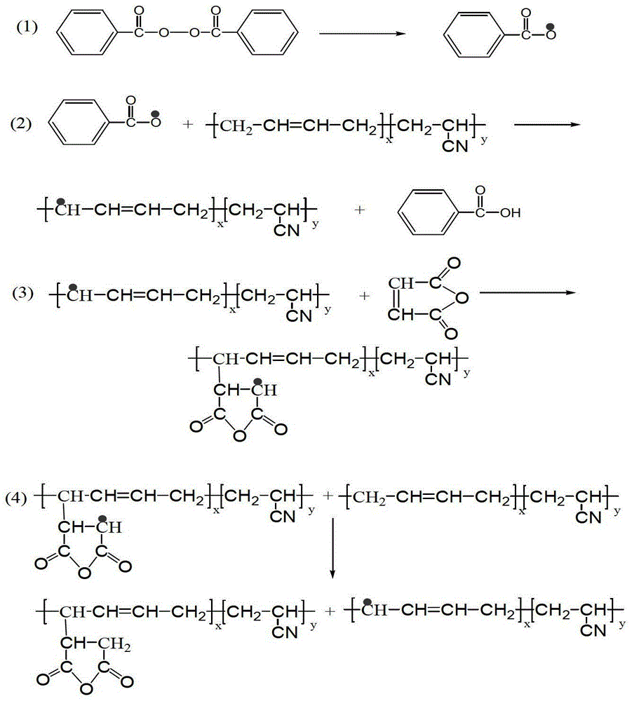 Water-swelling nitrile rubber and preparation method thereof