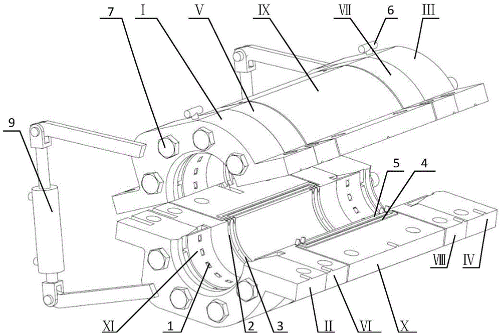 Submarine pipeline clamp repair connector