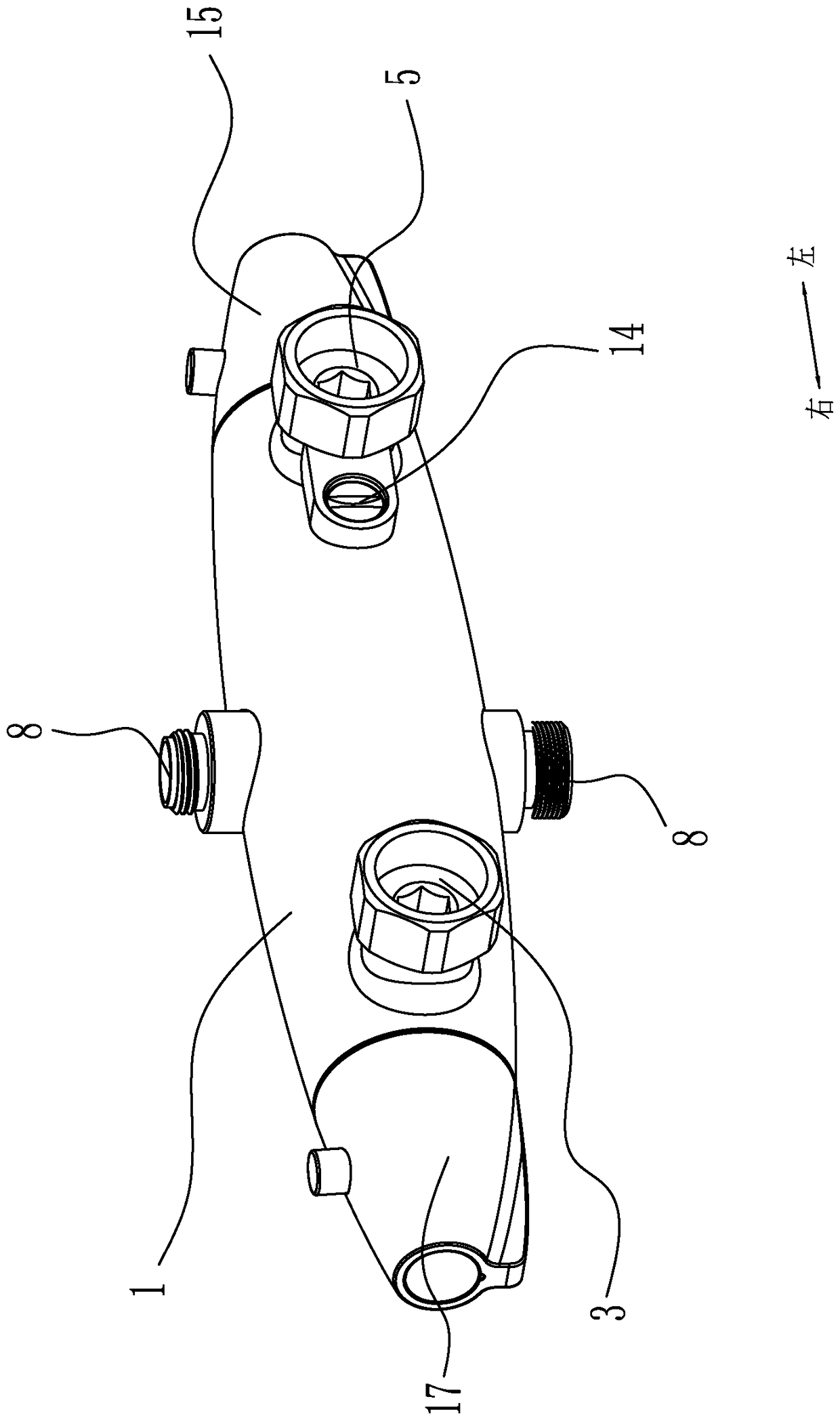 Special constant temperature shower for gas water heater