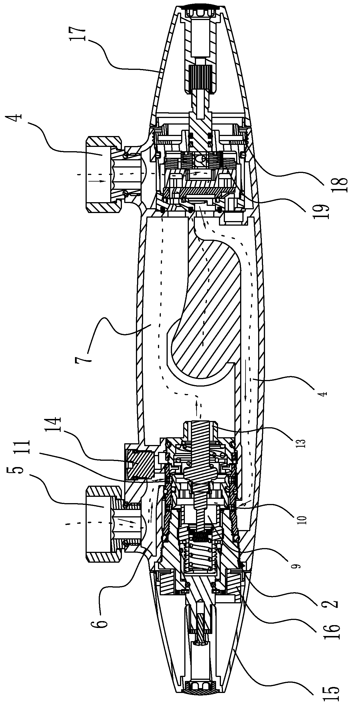 Special constant temperature shower for gas water heater