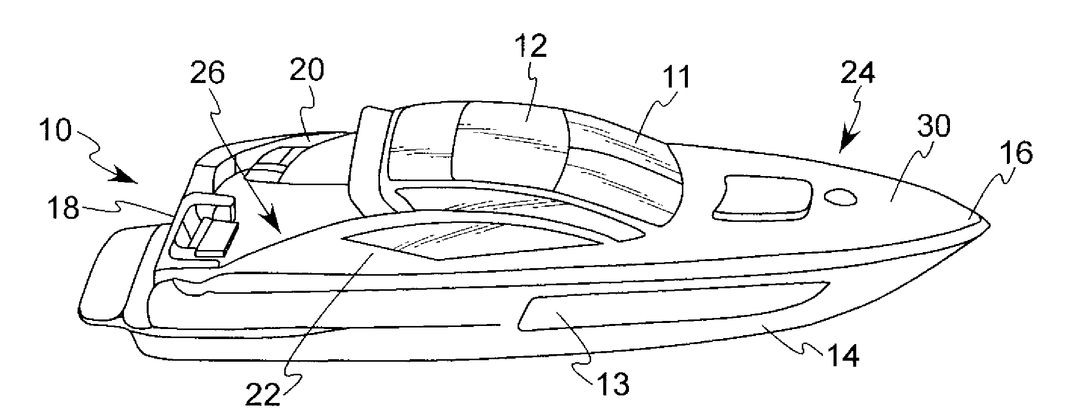 Boat with skylight windows