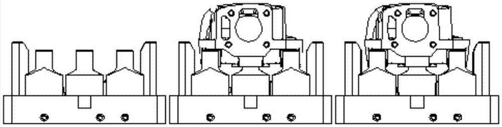 Positioning and clamping equipment having air detection function, arranged on four-axis machine tool and used for compressor cylinder finish machining