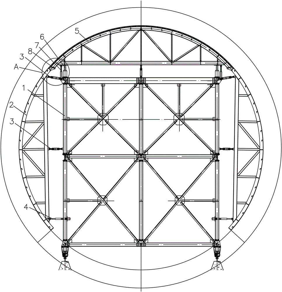 Anti-interference device and method for demoulding and anti-interference of steel mold trolley with three-dimensional space curved surface