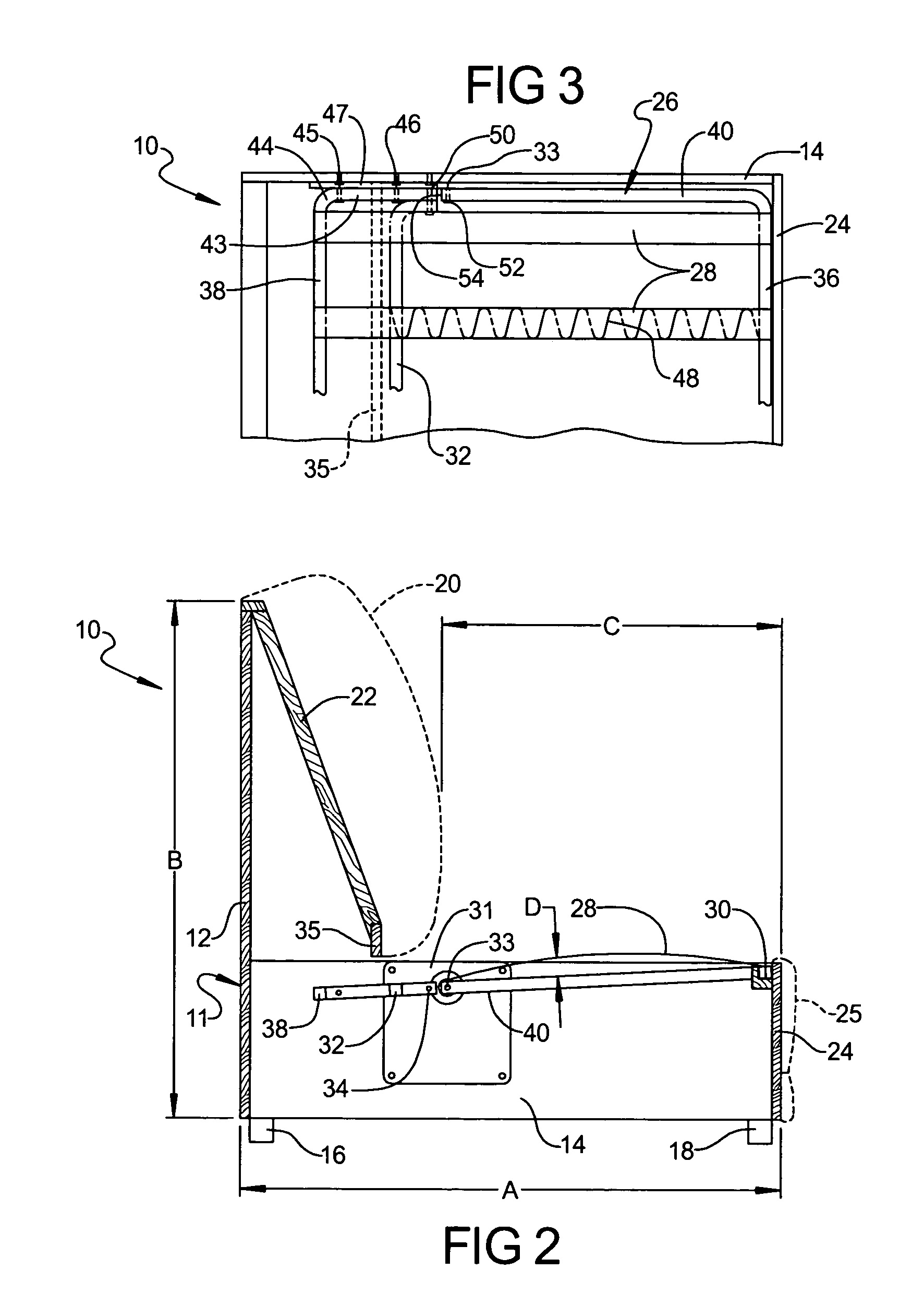 Access and support system for convertible furniture