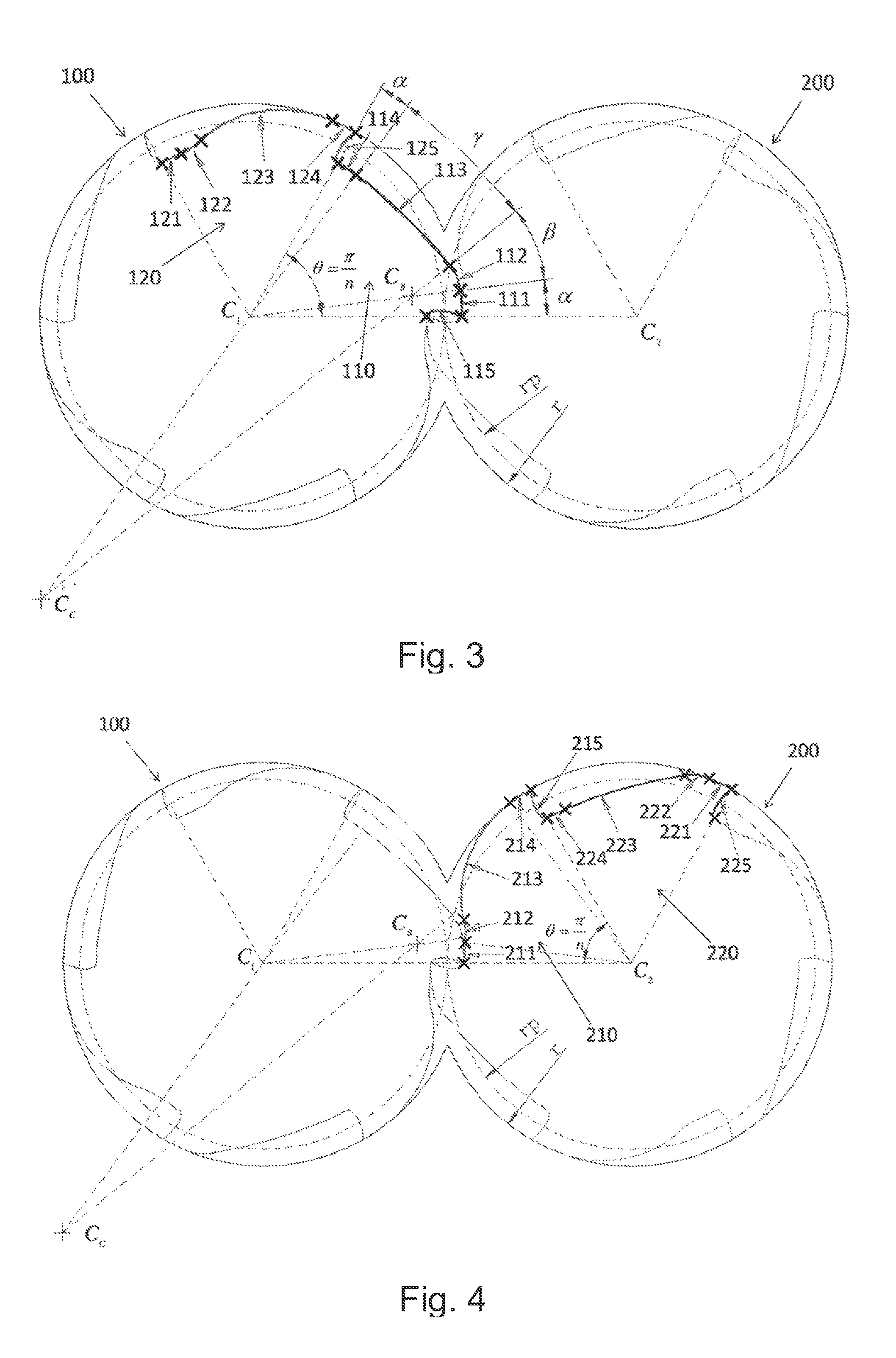 Device of a pair of claw-type rotors having same profiles