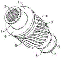 Output shaft used for installing hydraulic machine independently