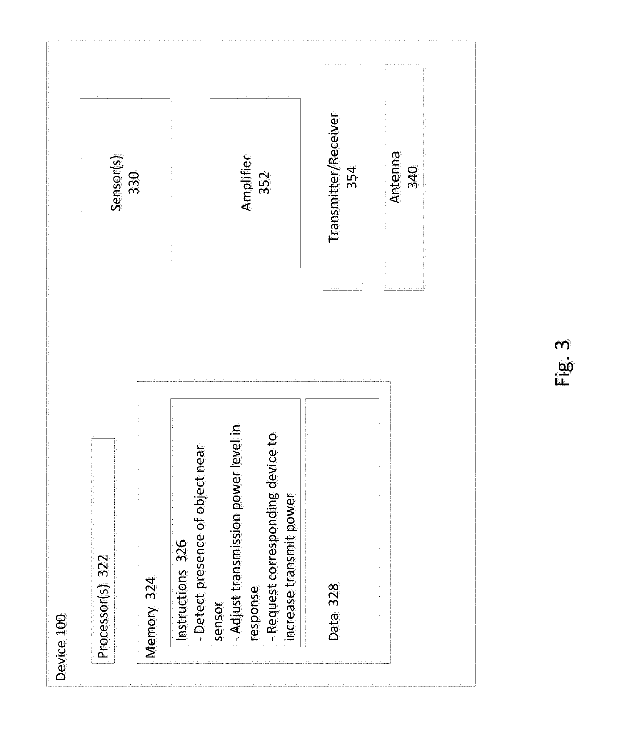 Adjust transmit power based on touch detection