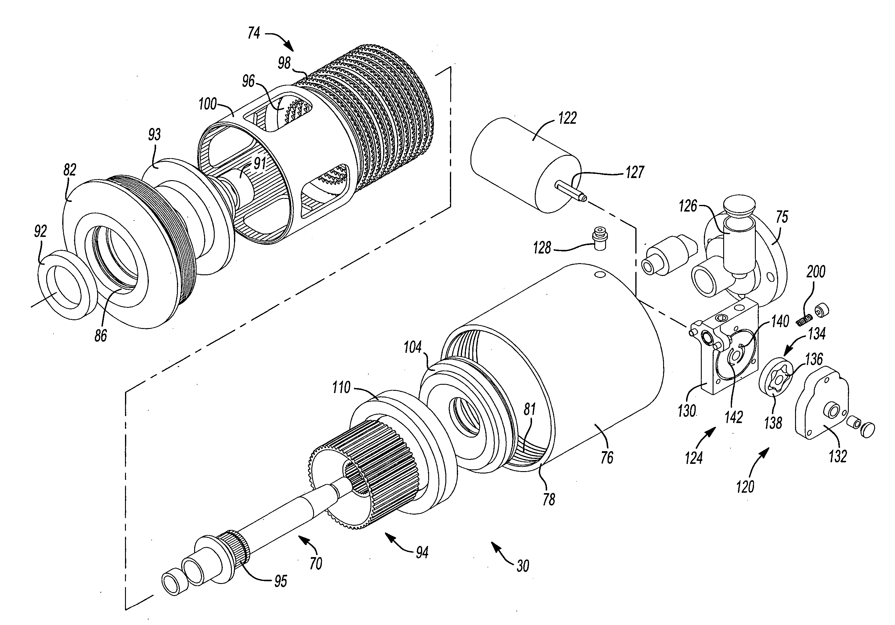 Electrohydraulic torque transfer device and control system