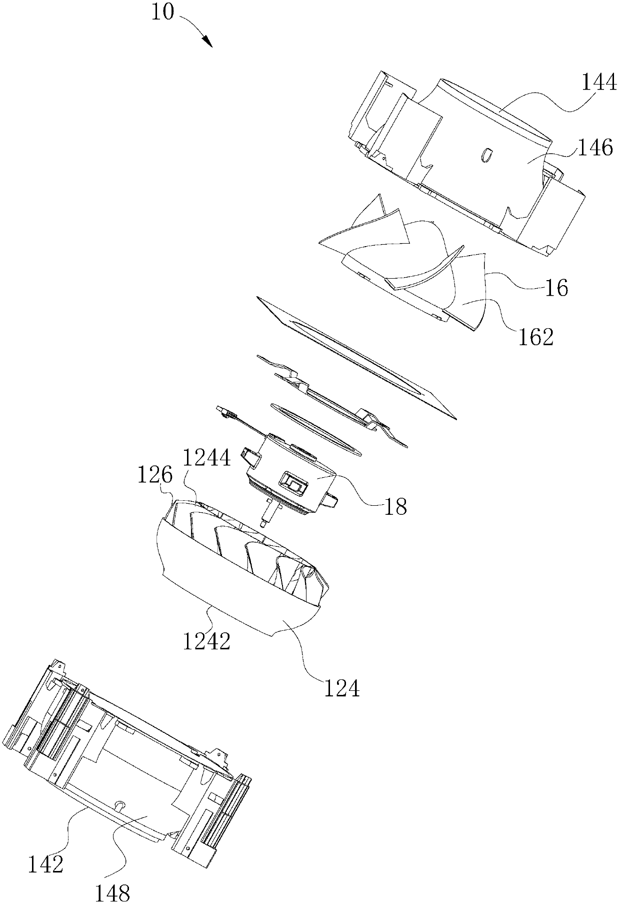 Fan device and flue gas turbine