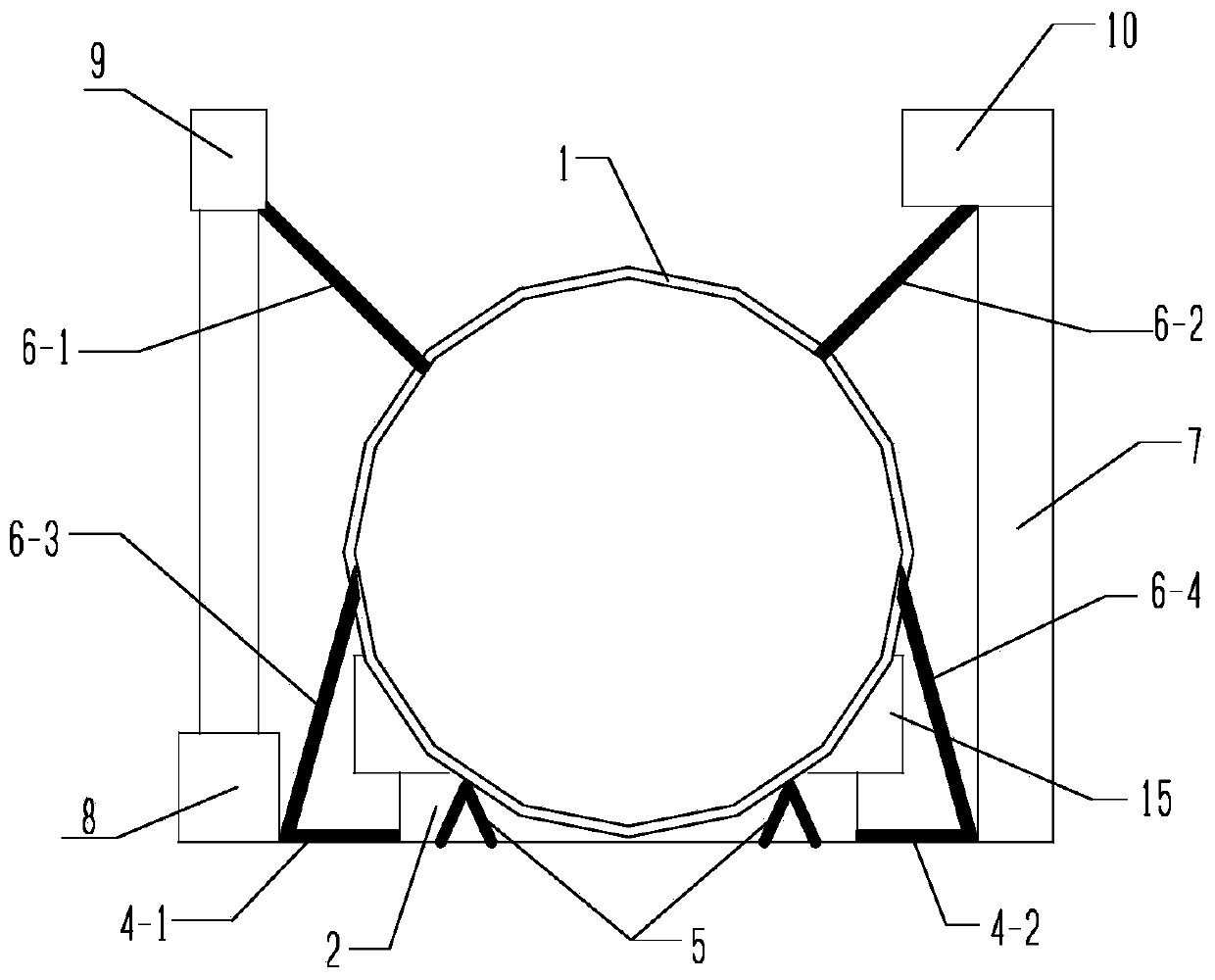 Starting end tunnel portal sealing device and method when shield tunneling machine starts to downwards transverse existing shield tunnel immediately