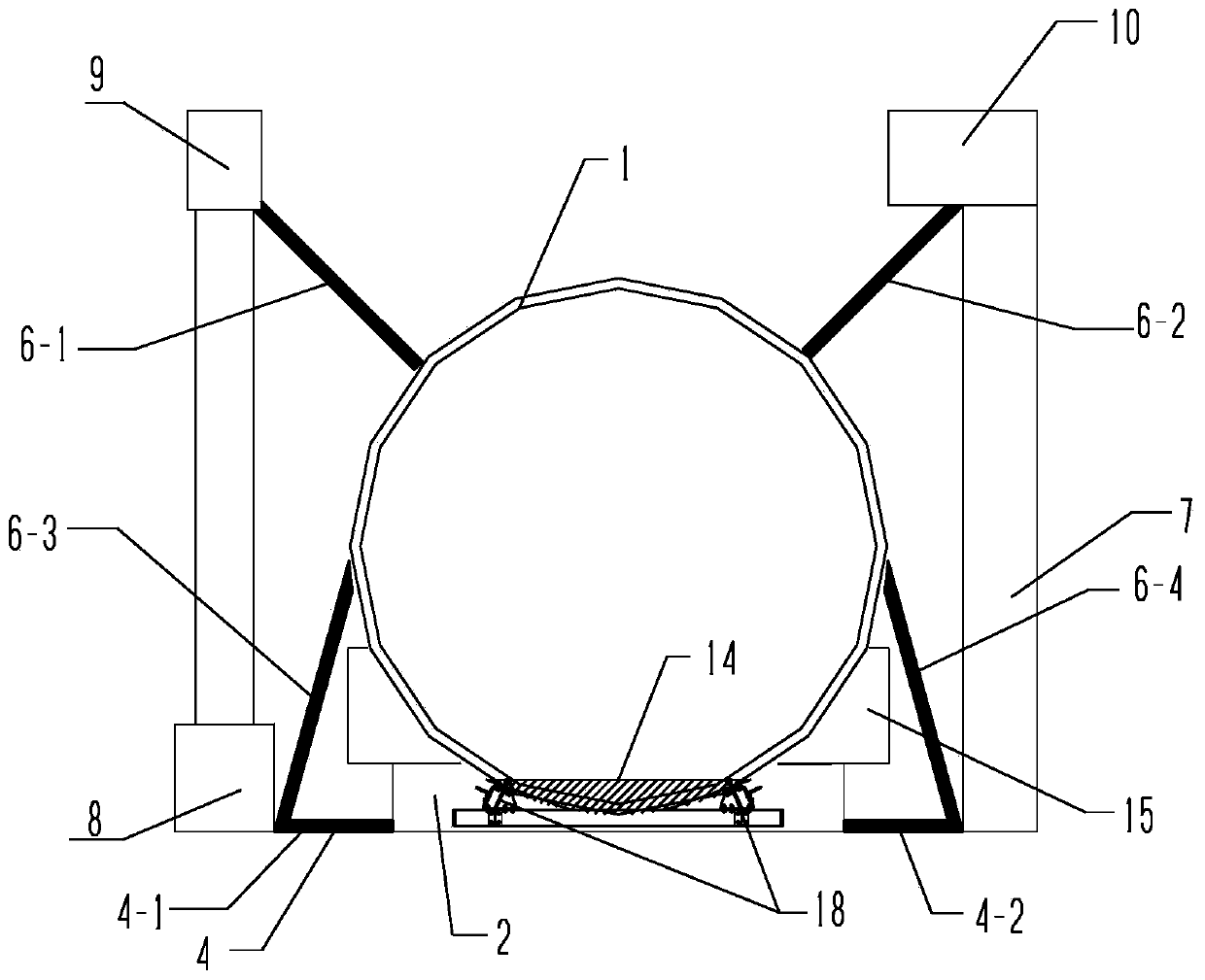 Starting end tunnel portal sealing device and method when shield tunneling machine starts to downwards transverse existing shield tunnel immediately