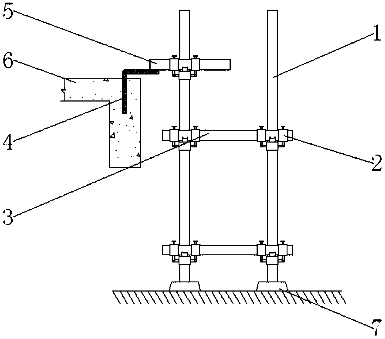 A kind of external scaffolding and wall parts of multi-storey residential buildings