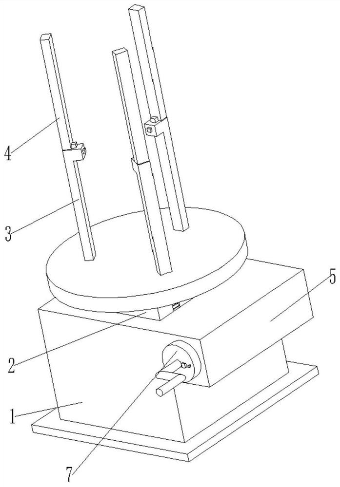 A rotary conveying device of a steel cage roll welding machine