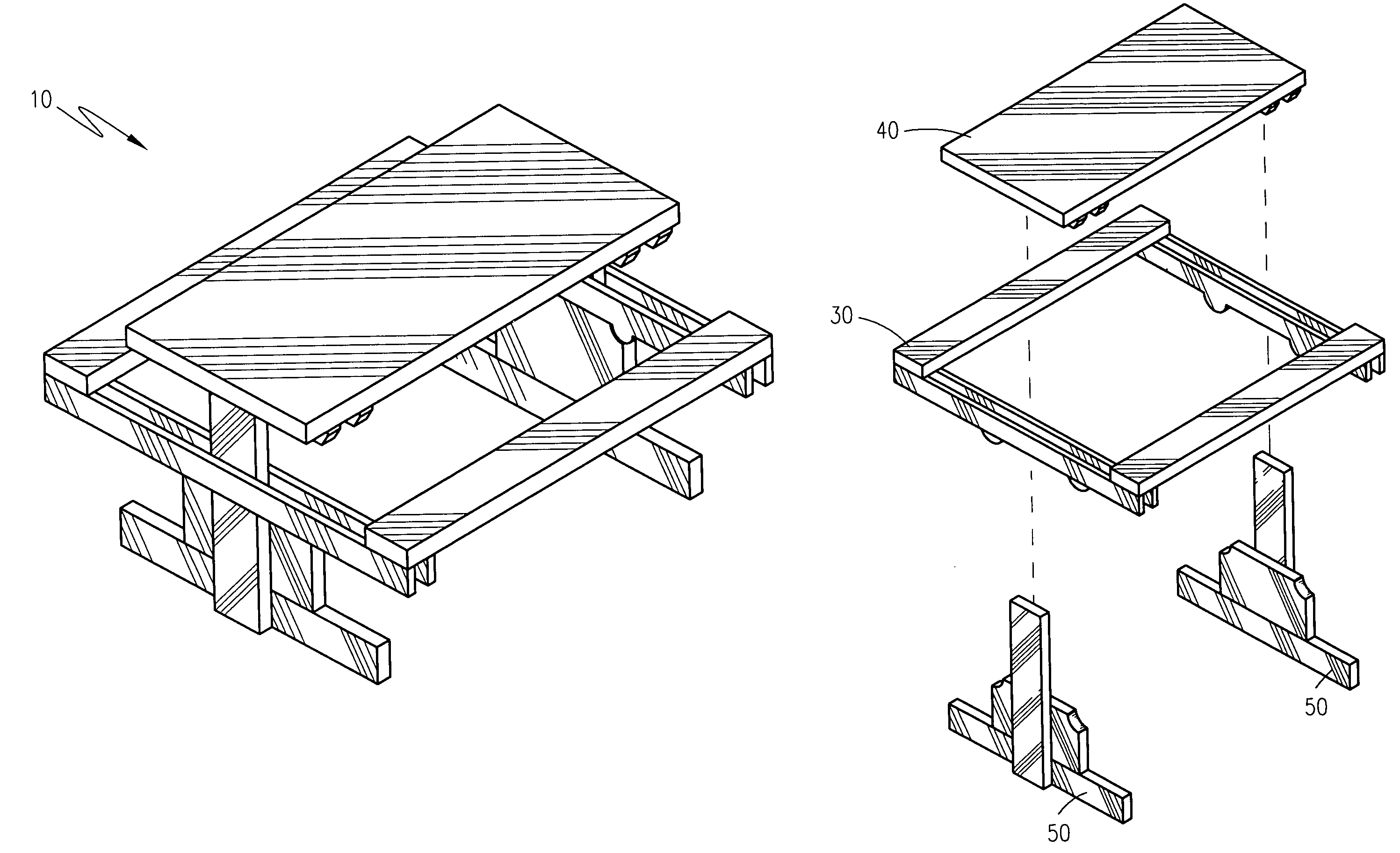 Modular picnic table