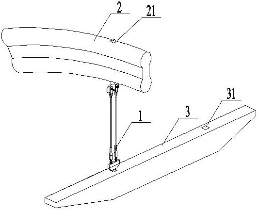 A suspension rod replacement structure and replacement method of a reinforced concrete under-supported arch bridge