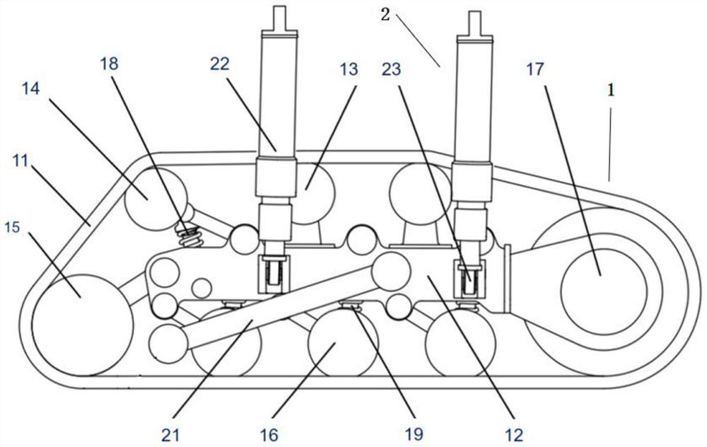 Crawler auxiliary walking system