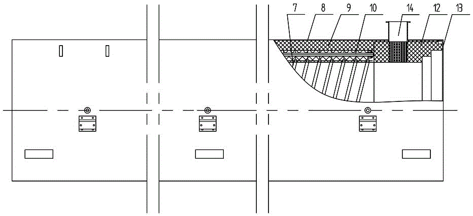 Rapid cooling furnace body of a horizontal diffusion furnace