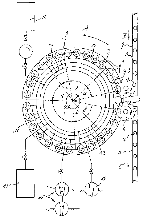 Device for sterilizing containers to be filled