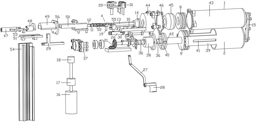 Double-cylinder electric nail fixing device