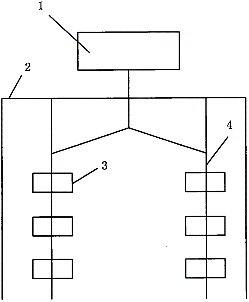 String-type vertical greening planting device